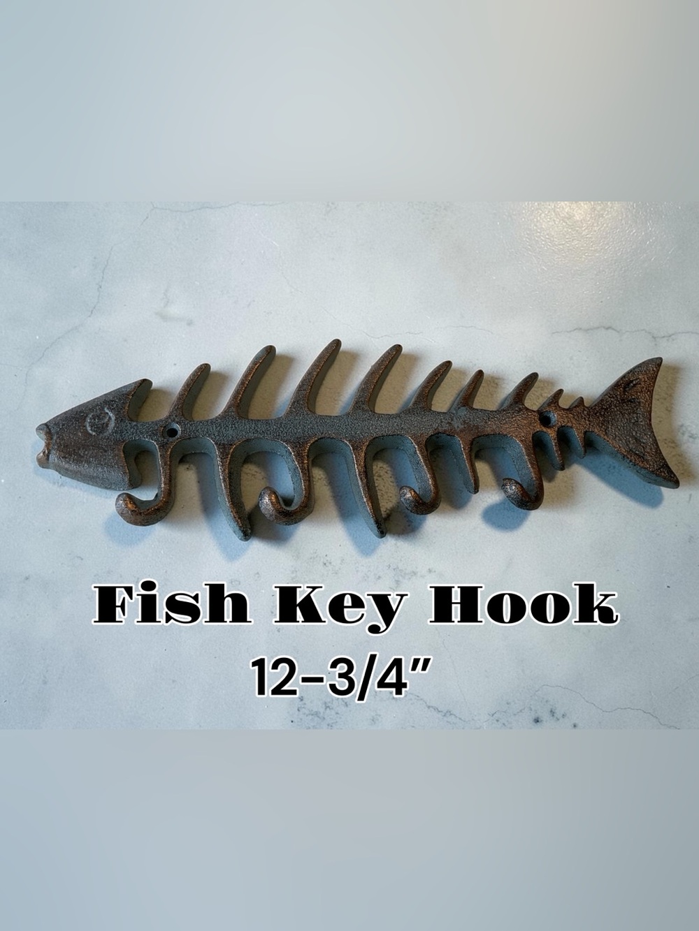 Rustic Fish Key Hook Rack